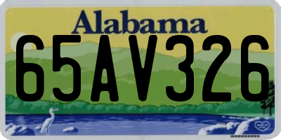 AL license plate 65AV326
