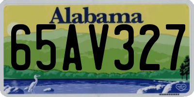 AL license plate 65AV327
