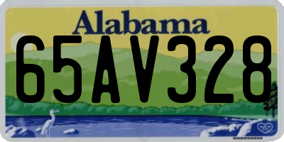 AL license plate 65AV328