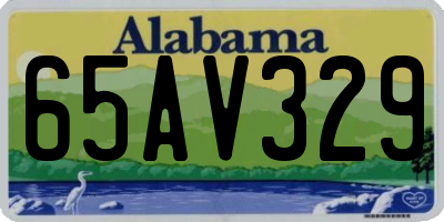 AL license plate 65AV329
