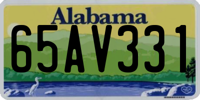 AL license plate 65AV331