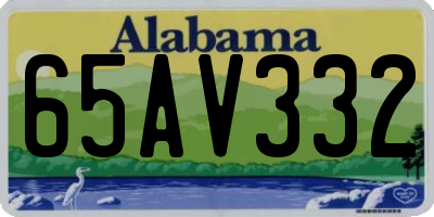 AL license plate 65AV332