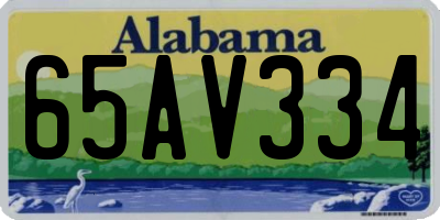 AL license plate 65AV334