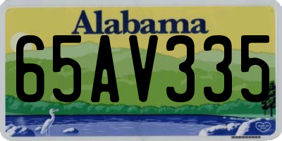 AL license plate 65AV335