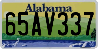 AL license plate 65AV337