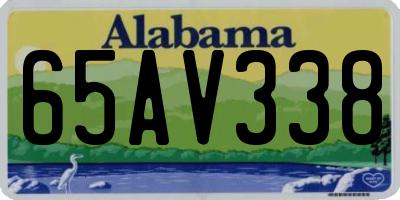 AL license plate 65AV338