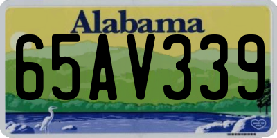 AL license plate 65AV339