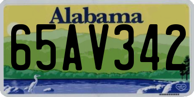 AL license plate 65AV342