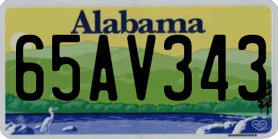 AL license plate 65AV343