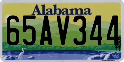 AL license plate 65AV344