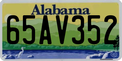 AL license plate 65AV352