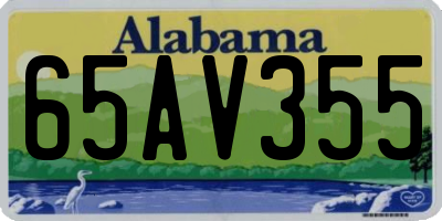 AL license plate 65AV355