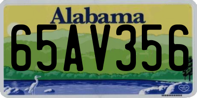 AL license plate 65AV356