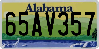 AL license plate 65AV357
