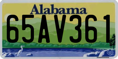 AL license plate 65AV361
