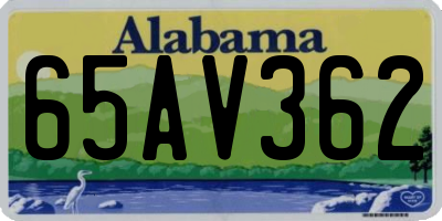 AL license plate 65AV362