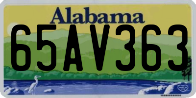 AL license plate 65AV363