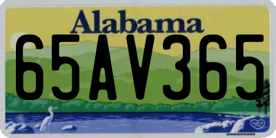 AL license plate 65AV365