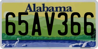 AL license plate 65AV366