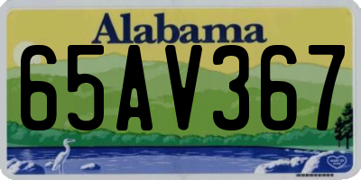 AL license plate 65AV367