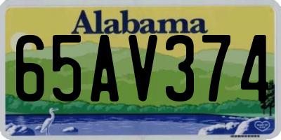 AL license plate 65AV374