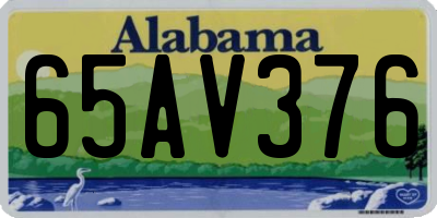 AL license plate 65AV376