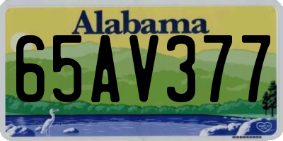 AL license plate 65AV377