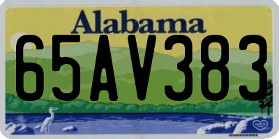 AL license plate 65AV383