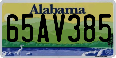 AL license plate 65AV385