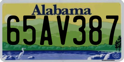 AL license plate 65AV387