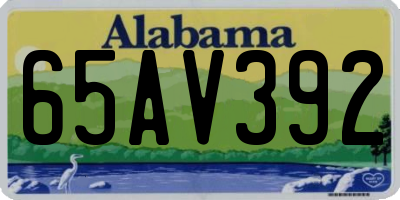 AL license plate 65AV392