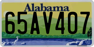 AL license plate 65AV407