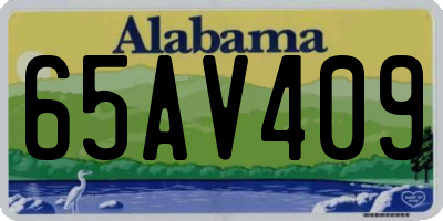 AL license plate 65AV409
