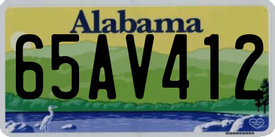 AL license plate 65AV412