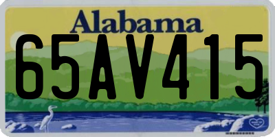 AL license plate 65AV415