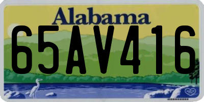 AL license plate 65AV416