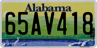 AL license plate 65AV418
