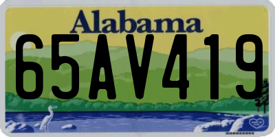 AL license plate 65AV419