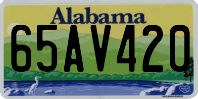 AL license plate 65AV420