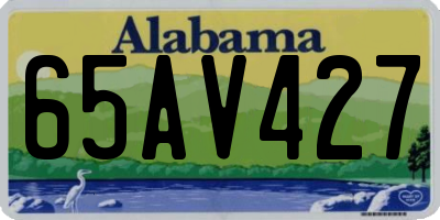 AL license plate 65AV427