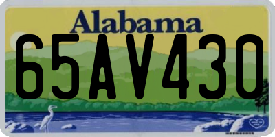 AL license plate 65AV430