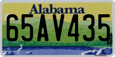AL license plate 65AV435