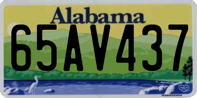 AL license plate 65AV437