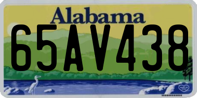 AL license plate 65AV438