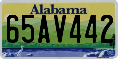AL license plate 65AV442