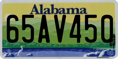 AL license plate 65AV450