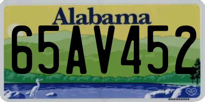 AL license plate 65AV452