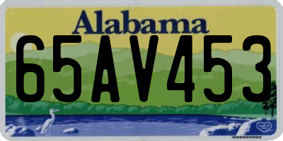 AL license plate 65AV453