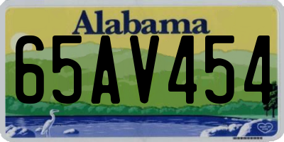 AL license plate 65AV454
