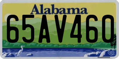 AL license plate 65AV460